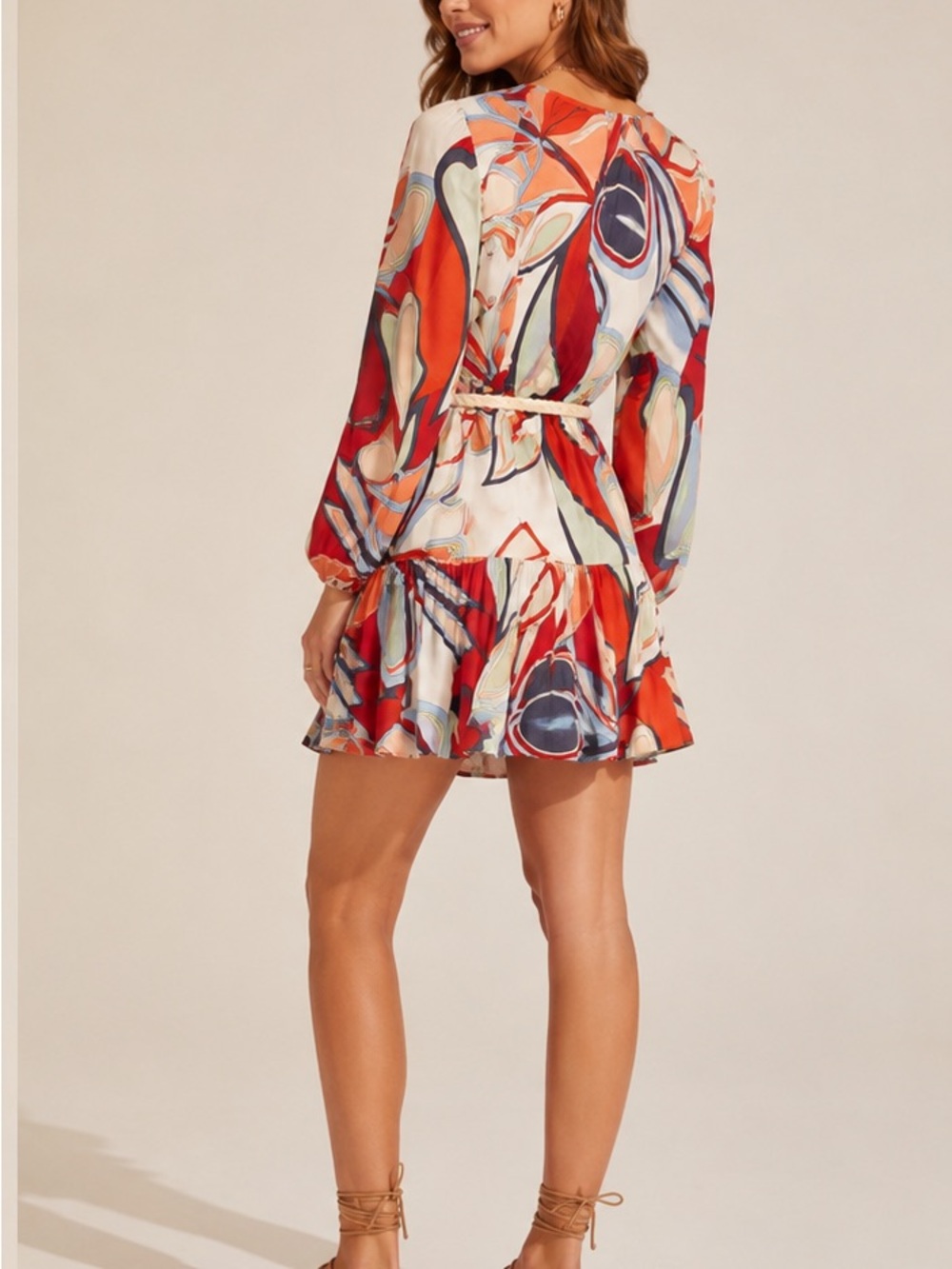NWT ALEXIS for Target Multicolor Abstract Print Rope Belt Mini Dress